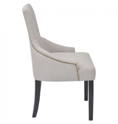  Valgomojo kėdės, 4vnt., kreminės pilkos spalvos, audinys - Valgomojo Kėdės - 5