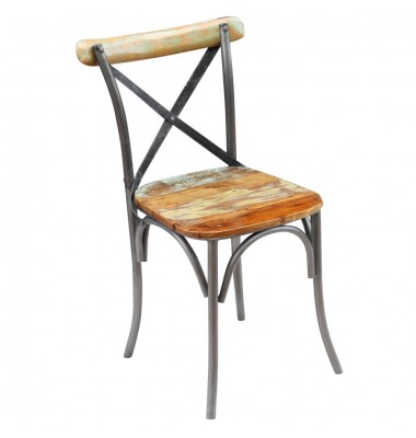  Valgomojo kėdės, 4 vnt., perdirbtos medienos masyvas - Valgomojo Kėdės - 5