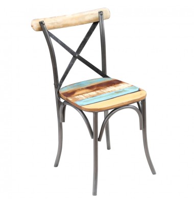  Valgomojo kėdės, 4 vnt., perdirbtos medienos masyvas - Valgomojo Kėdės - 6