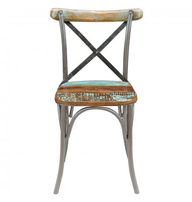  Valgomojo kėdės, 4 vnt., perdirbtos medienos masyvas - Valgomojo Kėdės - 8