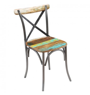  Valgomojo kėdės, 6vnt., perdirbtos medienos masyvas - Valgomojo Kėdės - 4