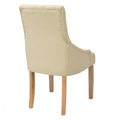  Valgomojo kėdės, 4vnt., kreminės spalvos, audinys - Valgomojo Kėdės - 4