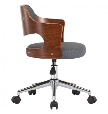  Pasukama valgomojo kėdė, pilka, lenkta mediena ir audinys  - Valgomojo Kėdės - 5
