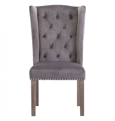  Valgomojo kėdė, pilkos spalvos, aksomas - Valgomojo Kėdės - 3