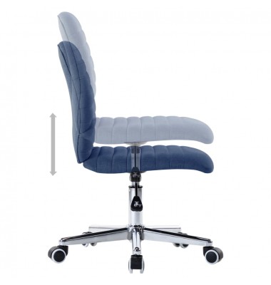  Valgomojo kėdės, 6vnt., mėlynos spalvos, audinys (3x283603) - Valgomojo Kėdės - 6