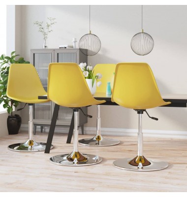  Pasukamos valgomojo kėdės, 4vnt., geltonos spalvos, PP - Valgomojo Kėdės - 1