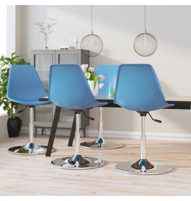  Pasukamos valgomojo kėdės, 4vnt., mėlynos spalvos, PP - Valgomojo Kėdės - 1