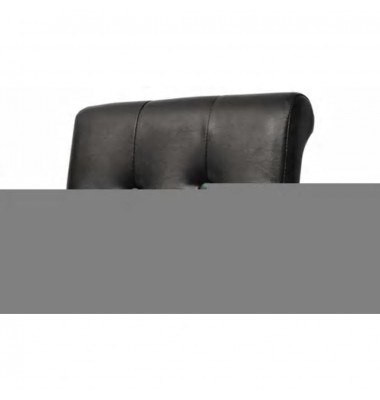  Valgomojo kėdės, 2vnt., juodos, dirbtinė oda  - Valgomojo Kėdės - 6