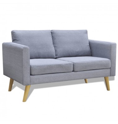  Dvivietė sofa, audinys, šviesiai pilka  - Sofos, sofos-lovos - 1