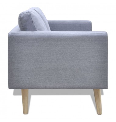  Dvivietė sofa, audinys, šviesiai pilka  - Sofos, sofos-lovos - 2