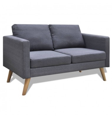  Dvivietė sofa, audinys, tamsiai pilka  - Sofos, sofos-lovos - 1