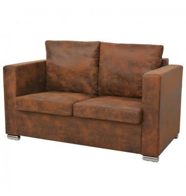  Dvivietė sofa, 137x73x82cm, dirbtinė zomšos oda - Sofos, sofos-lovos - 1