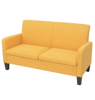  Dvivietė sofa, 135x65x76, geltonos spalvos - Sofos, sofos-lovos - 1