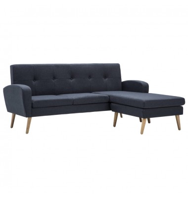 L-formos sofa, audinio apmušalas, 186x136x79 cm, tamsiai pilka - Minkšti kampai - 2