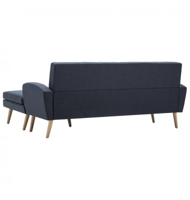 L-formos sofa, audinio apmušalas, 186x136x79 cm, tamsiai pilka - Minkšti kampai - 5