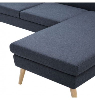 L-formos sofa, audinio apmušalas, 186x136x79 cm, tamsiai pilka - Minkšti kampai - 8