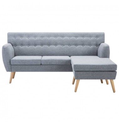 L-formos sofa, aud. apmušal., 171,5x138x81,5cm, šviesiai pilka - Minkšti kampai - 3