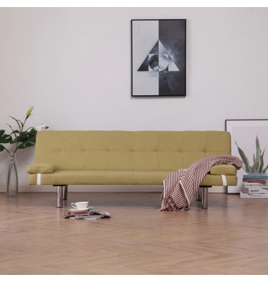  Sofa-lova su dviem pagalvėm, žalios spalvos, poliesteris - Sofos, sofos-lovos - 1
