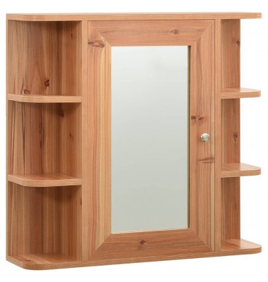 Vonios kambario spintelė su veidrodžiu, ąžuolo, 66x17x63cm, MDF - Vonios spintelės, veidrodžiai - 2