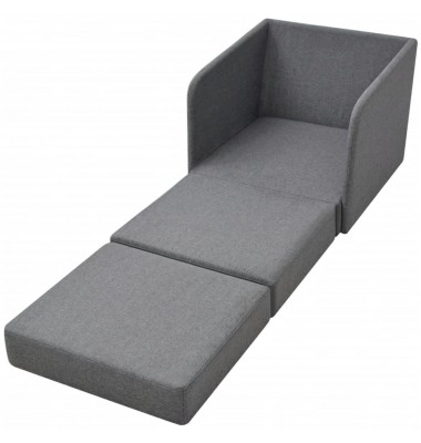  Krėslas-lova, audinys, šviesiai pilka, audinys - Foteliai, krėslai - 4