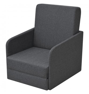  Krėslas-lova, tamsiai pilka, audinys - Foteliai, krėslai - 1