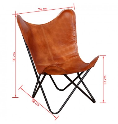 Išskleidžiama kėdė, ruda, tikra oda - Foteliai, krėslai - 6