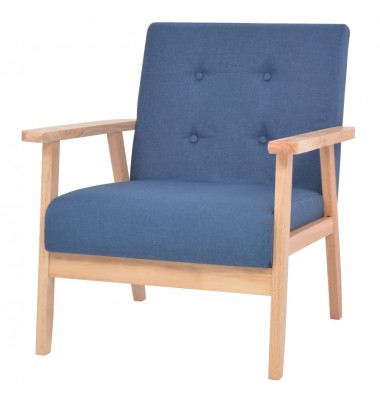  Krėslas, mėlynas, audinys - Foteliai, krėslai - 1