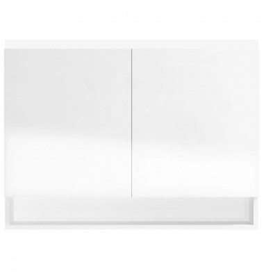  Veidrodinė vonios spintelė, balta, 80x15x60cm, MDF, blizgi - Vonios spintelės, veidrodžiai - 5