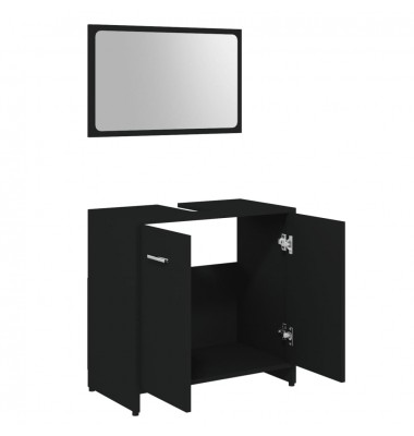  Vonios kambario baldų komplektas, juodos spalvos, MDP - Vonios baldų komplektai - 5