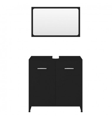  Vonios kambario baldų komplektas, juodos spalvos, MDP - Vonios baldų komplektai - 6