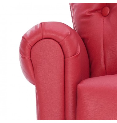  Atlošiamas masažinis krėslas, raudonas, dirbtinė oda - Masažiniai krėslai - 9