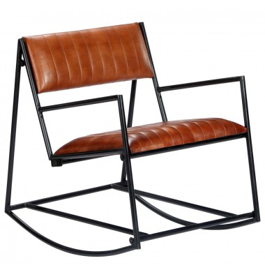  Supama kėdė, rudos spalvos, tikra oda - Supamos kėdės - 1