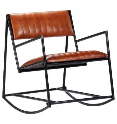  Supama kėdė, rudos spalvos, tikra oda - Supamos kėdės - 3
