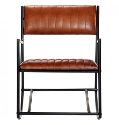 Supama kėdė, rudos spalvos, tikra oda - Supamos kėdės - 4