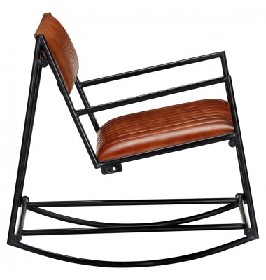  Supama kėdė, rudos spalvos, tikra oda - Supamos kėdės - 5