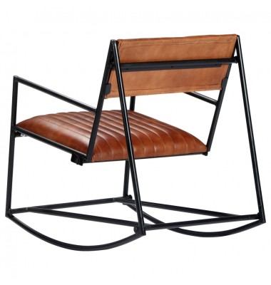  Supama kėdė, rudos spalvos, tikra oda - Supamos kėdės - 6