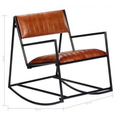  Supama kėdė, rudos spalvos, tikra oda - Supamos kėdės - 9