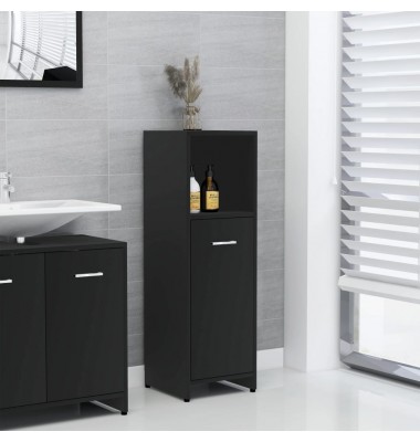 Vonios kambario spintelė, juodos spalvos, 30x30x95cm, MDP - Vonios spintelės, veidrodžiai - 1