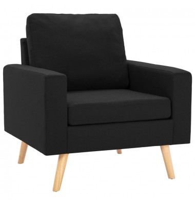 Krėslas, juodos spalvos, audinys - Foteliai, krėslai - 1