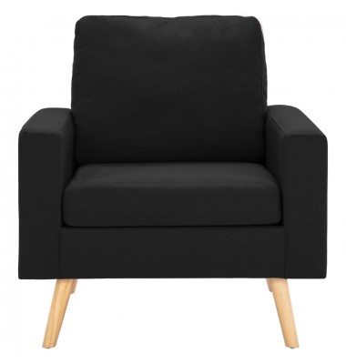Krėslas, juodos spalvos, audinys - Foteliai, krėslai - 3