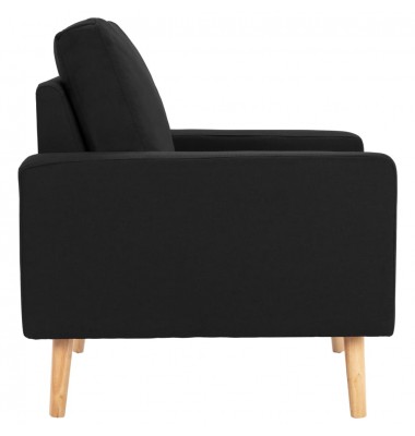 Krėslas, juodos spalvos, audinys - Foteliai, krėslai - 4