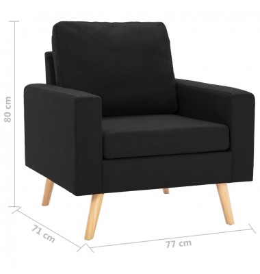 Krėslas, juodos spalvos, audinys - Foteliai, krėslai - 7