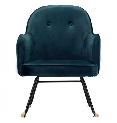  Supama kėdė, mėlynos spalvos, aksomas  - Supamos kėdės - 4