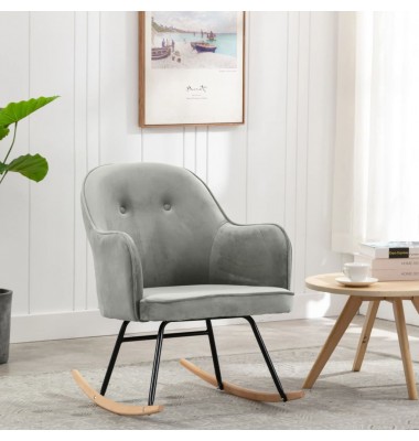  Supama kėdė, pilkos spalvos, aksomas  - Supamos kėdės - 1