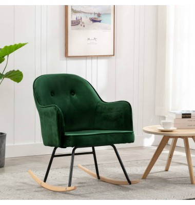  Supama kėdė, tamsiai žalios spalvos, aksomas  - Supamos kėdės - 1