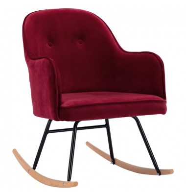  Supama kėdė, raudonojo vyno spalvos, aksomas - Supamos kėdės - 2