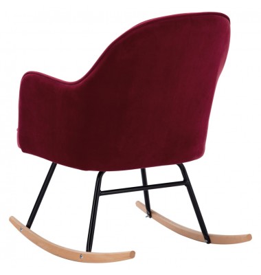  Supama kėdė, raudonojo vyno spalvos, aksomas - Supamos kėdės - 6