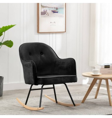  Supama kėdė, juodos spalvos, aksomas  - Supamos kėdės - 1