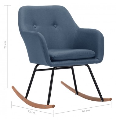  Supama kėdė, mėlynos spalvos, audinys - Supamos kėdės - 8