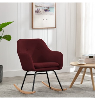  Supama kėdė, raudonojo vyno spalvos, audinys - Supamos kėdės - 1